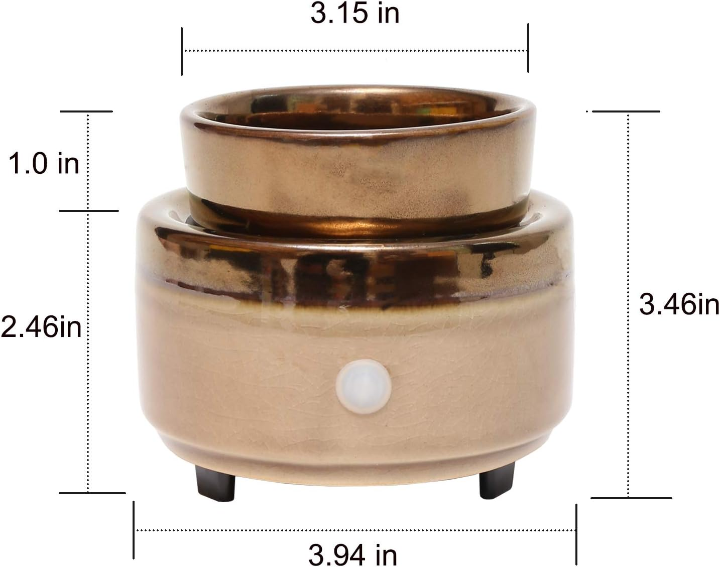 Kobodon Candle Wax Melt Warmer, Ceramic Wax Warmer,3-In-1 Candle Wax Melter and Fragrance Warmer for Warming Scented Candles or Wax Melts and with to Freshen Room Spa Home Office&hellip; image number 3