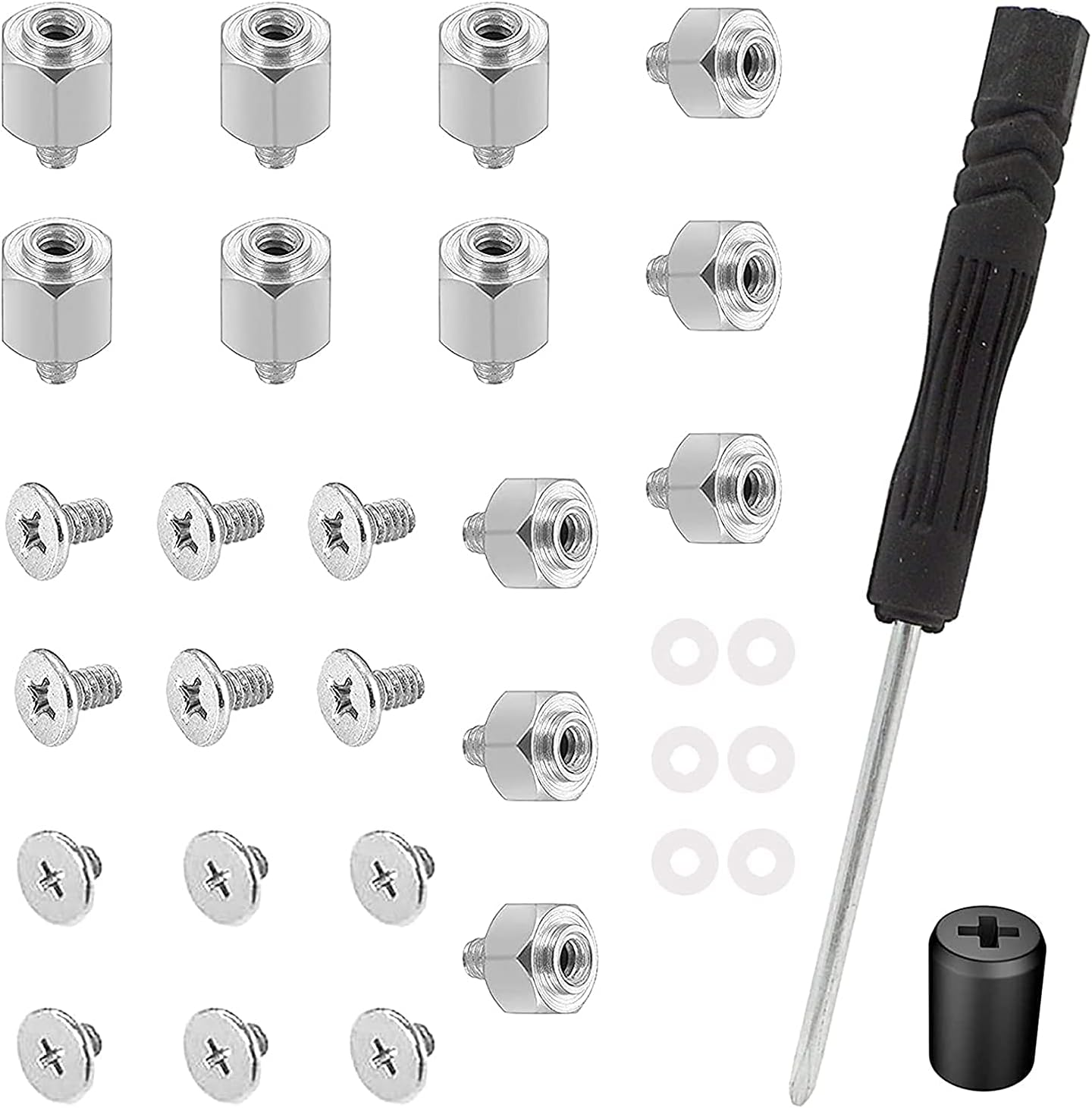32 Pcs SSD Screw,M.2 Nvme SSD Screws + Spacers,Screws for Asus Motherboard M2 Nvme SSD Installation Maintain(With Screwdriver) image number 5