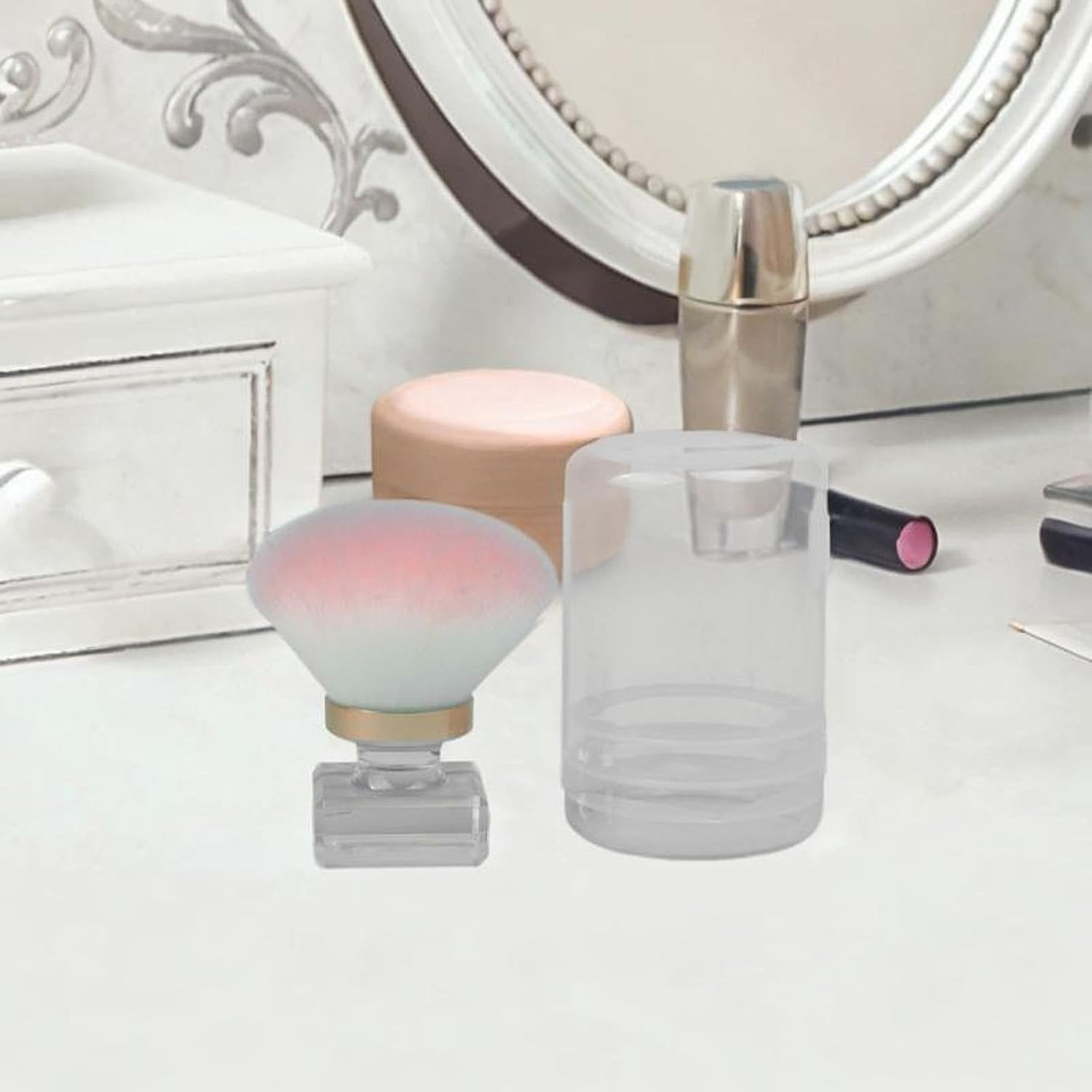 Nail Dust Brush, Soft Brush, Portable, Manicure, Cleaner Kabuki Cleaner Brush, Moving Brush with Dust with Nail Art, Mushroom Head image number 4