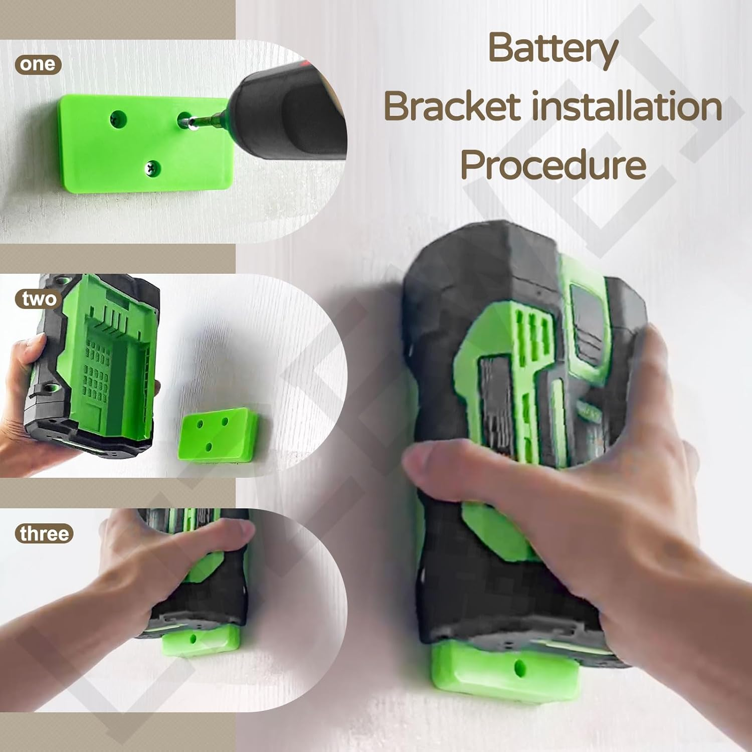 Car Drying Nozzle for EGO Power+ Leaf Blowers 530 575 580 615 650 765, Contain 1 Blower Wall Mount & 2 Mounts Battery Holders & Install Screw & Green Soft Silicone Band - 8 Inch image number 1