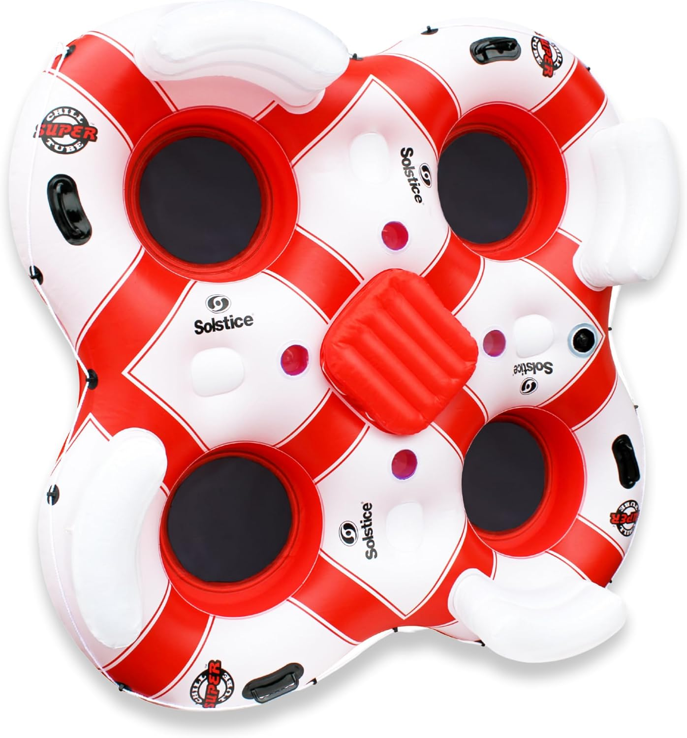 Solstice Super Chill 4 Person Island, White/Red
