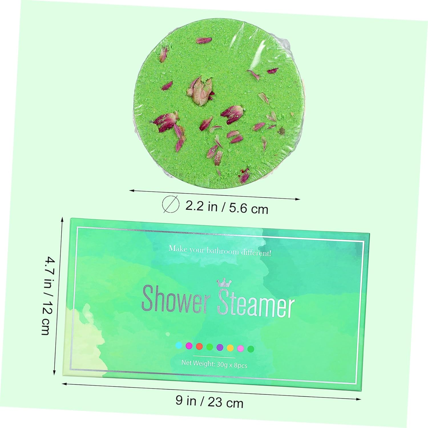 8Pcs Aromatherapy Shower Tablets Bath Salt Tablets Home Hotel Bathroom Accessories for Steamers Aromatherapy and Shower Use image number 6