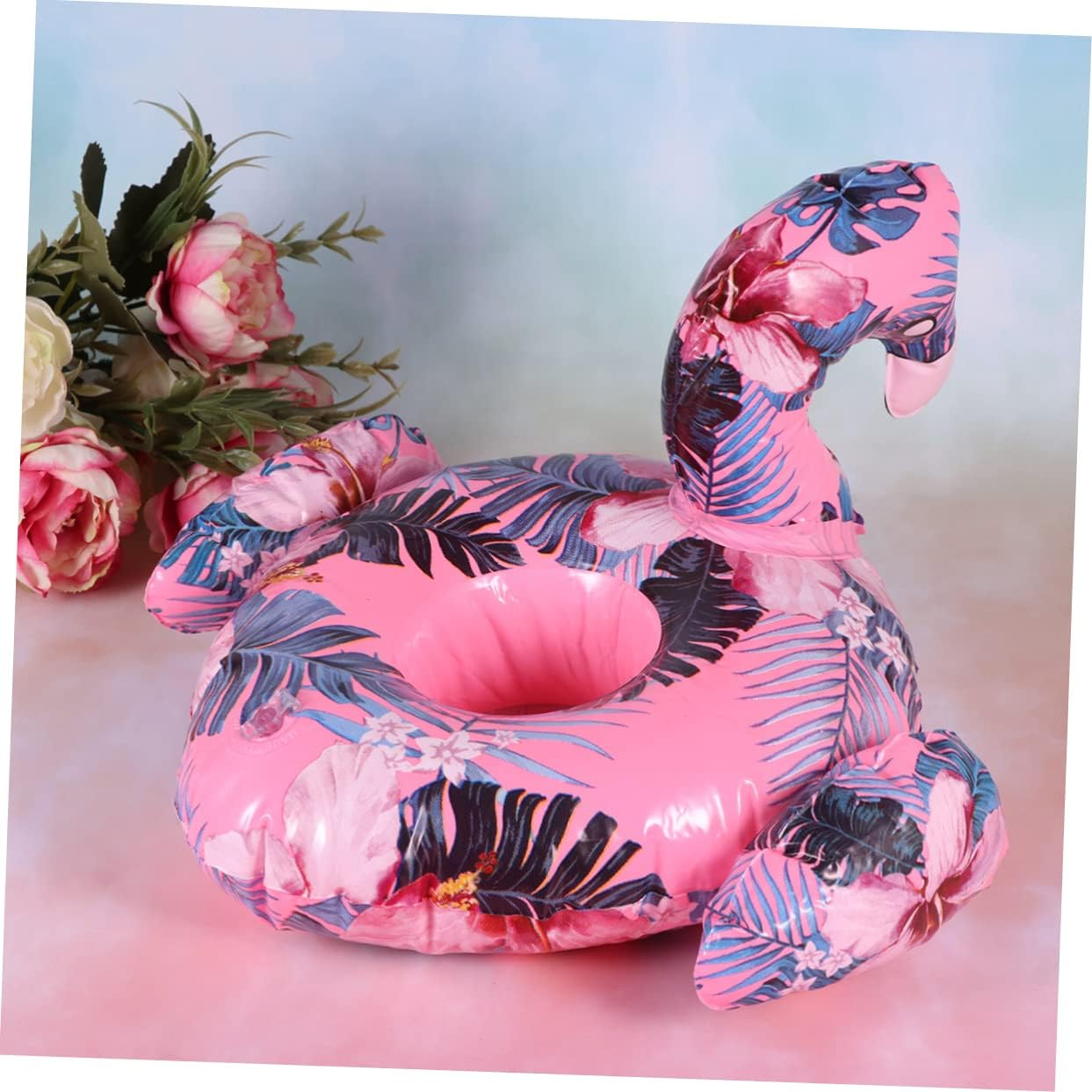 Totority Beer Flamingo 2Pcs Swim Beer Mat Swim Beer Holder Flamingo Drink Float Beer Holder Water Floating Drink Inflatable Pool Colorful Beer Holder Inflatable Drink Holder Drink Floats Re-Usable image number 5
