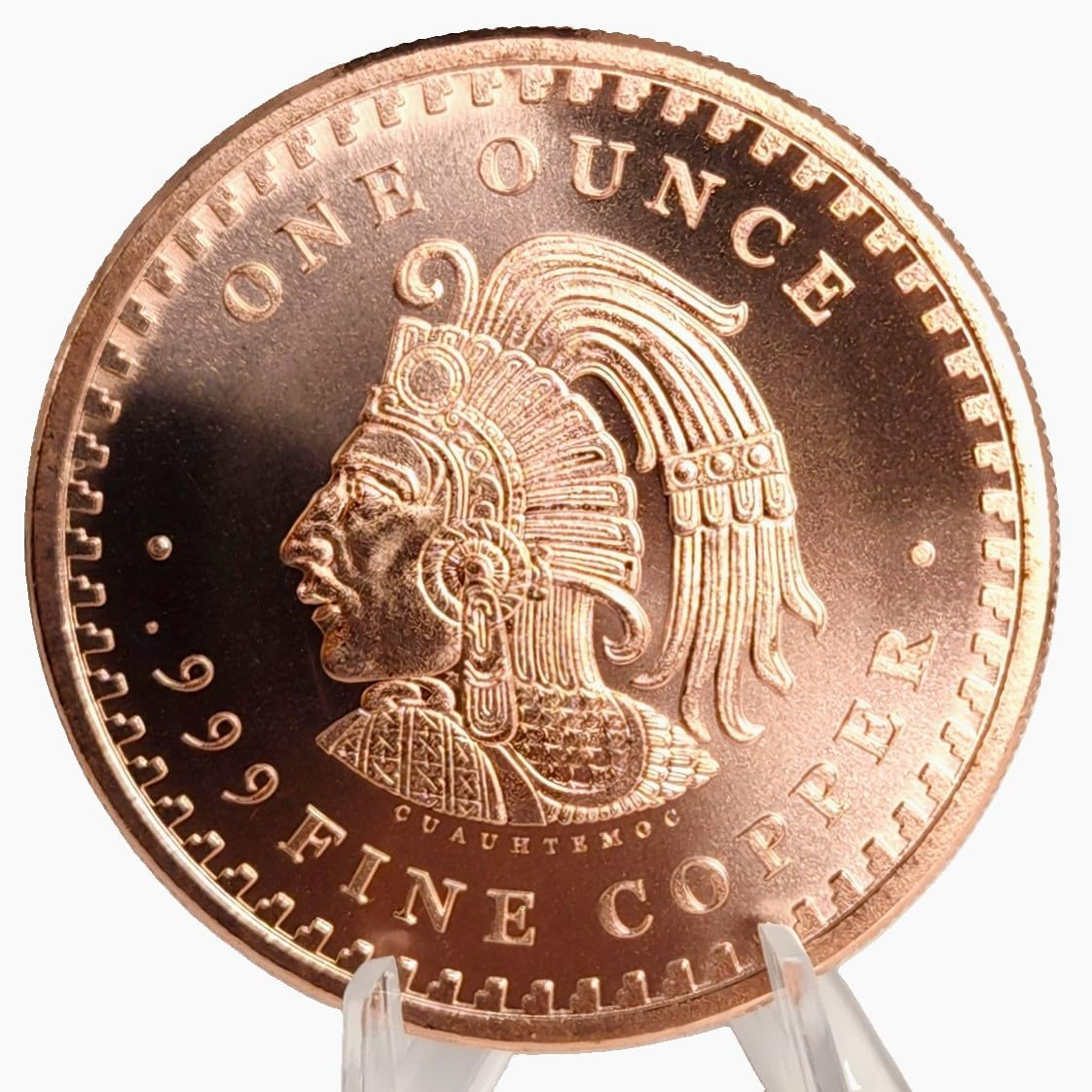 10 X 1Oz Aztec Calendar Copper Rounds 999 Fine Bullion Supplied in Tub image number 3