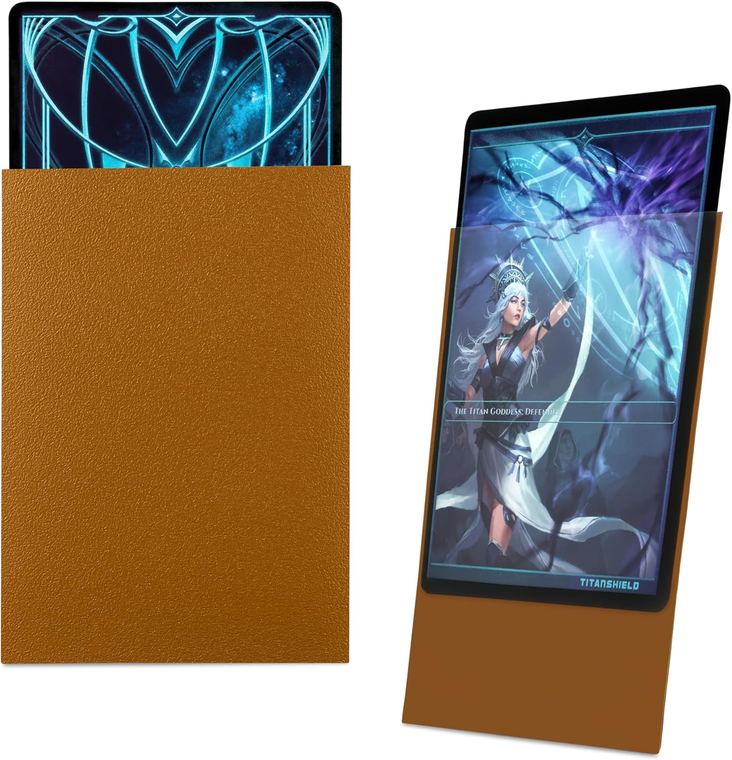 Titanshield (150 Gold Sleeves) Compatible with MTG Magic the Gathering, Lorcana, Board Games and Trading Cards 2.5" X 3.5" 66X91Mm - Blue image number 3