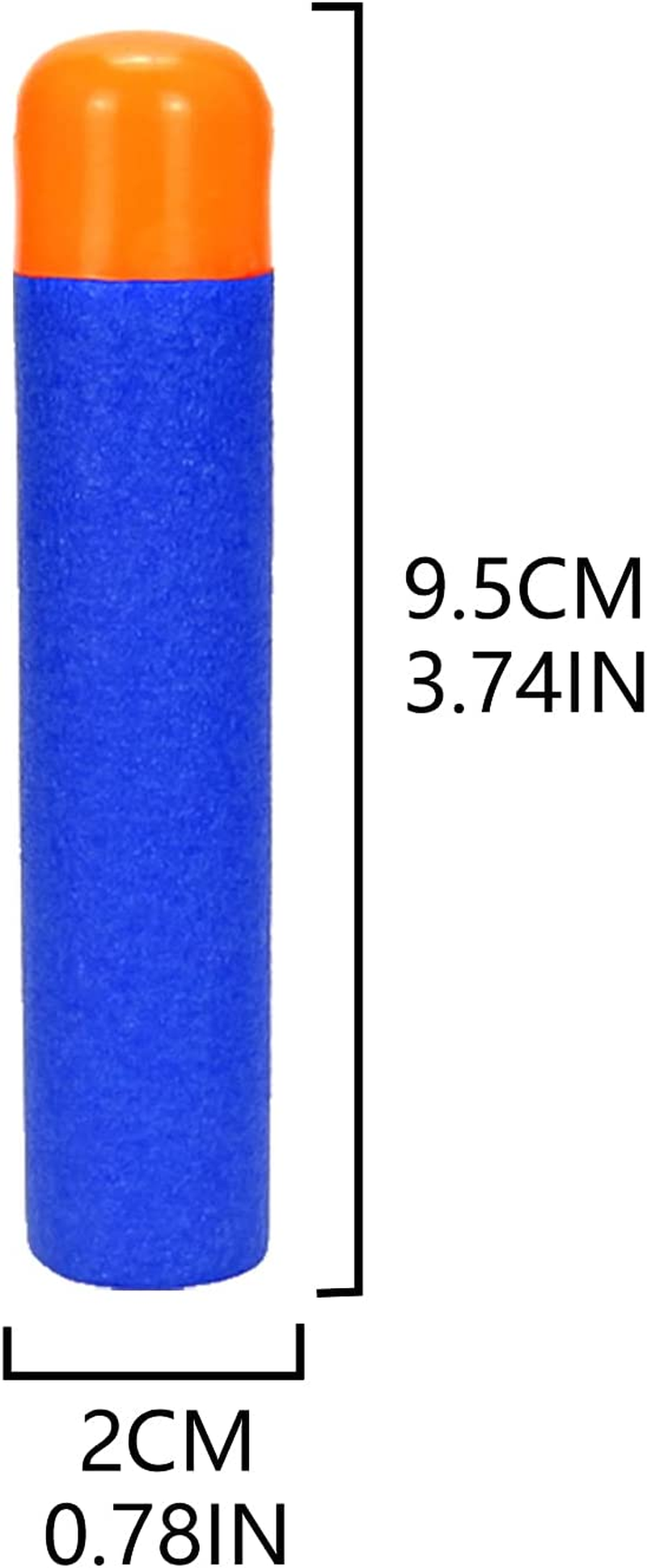EKIND 9.5Cm Foam Darts Compatible for Nerf Elite Mega Series - 72-Dart, Red  Blue image number 1