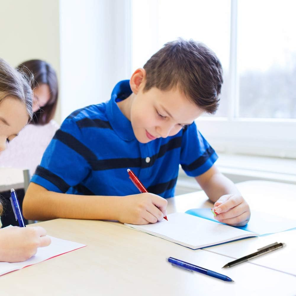 Erasable Gel Pens, 15 Pack Retractable Erasable Pens Clicker, Fine Point, Make Mistakes Disappear, 11 Black 2 Blue 2 Red Inks for Writing Planner and Crossword Puzzles image number 5