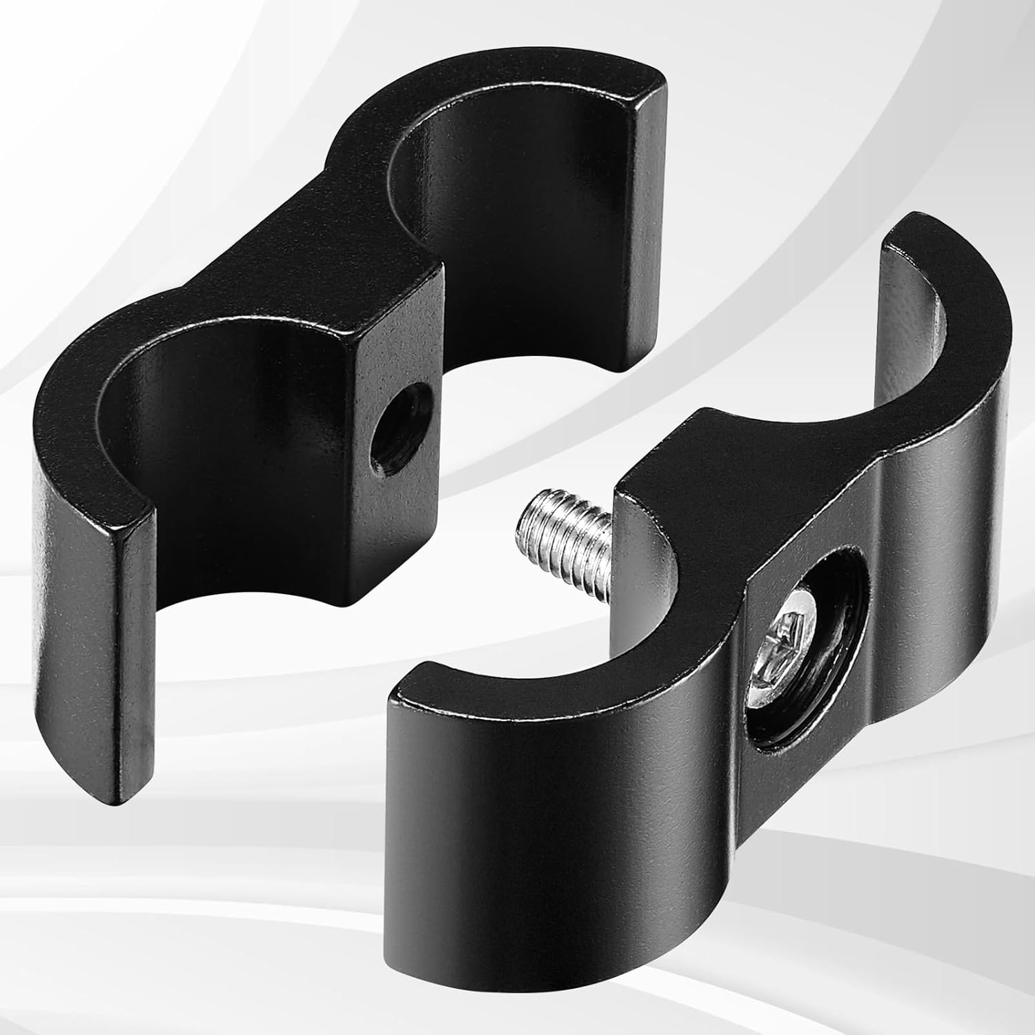 4AN Hose Separator Clamp - Aluminum Fuel Mounting Clamps, Great for 1/4 Fuel, Oil, Brake, Water, Gas Line, 4Pcs/Pack, Black image number 6