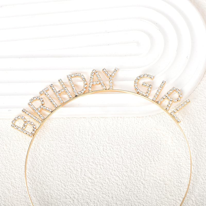 Guqqeuc Birthday Crown Sash for Girls & Women - Pink Rhinestone Tiara & Sash Set - Perfect for 16Th, 21St, 18Th Birthday Parties - Adjustable Size image number 5