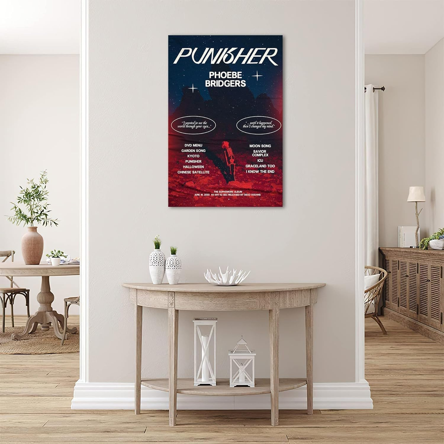 Phoebe Bridgers Poster Album Cover Art Wall Canvas Pictures for Modern Office Decor Vintage Prints 40X60Cm Unframed (G) - H image number 5