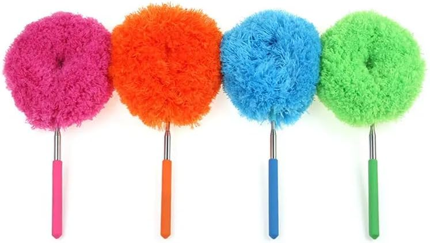 Ceiling Fan Cleaner Duster, Retractable Ceiling Fan Cleaner Duster Reusable Microfiber Blade Cleaner Fan Cleaner (Orange) image number 3