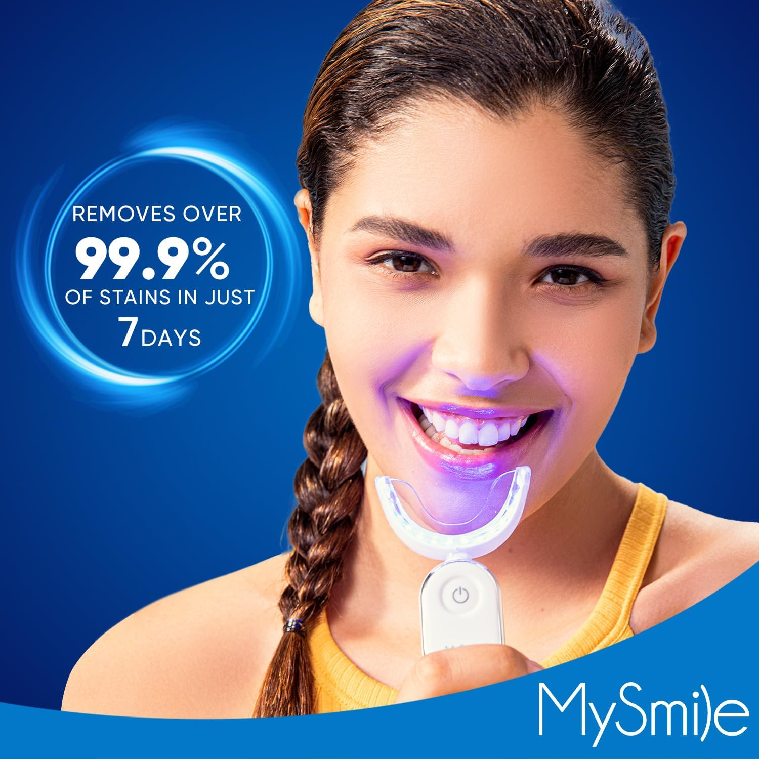 Mysmile 30 Treatments Teeth Whitening Kit with LED Light for Sensitive Teeth, 3Pcs Enamel Safe Teeth Whitening Gel,10 Fast Fast Remove 20 Years of Stains, Whitening Tooth Care Oral Bright Smile Alternative Teeth Whitening Strips image number 2