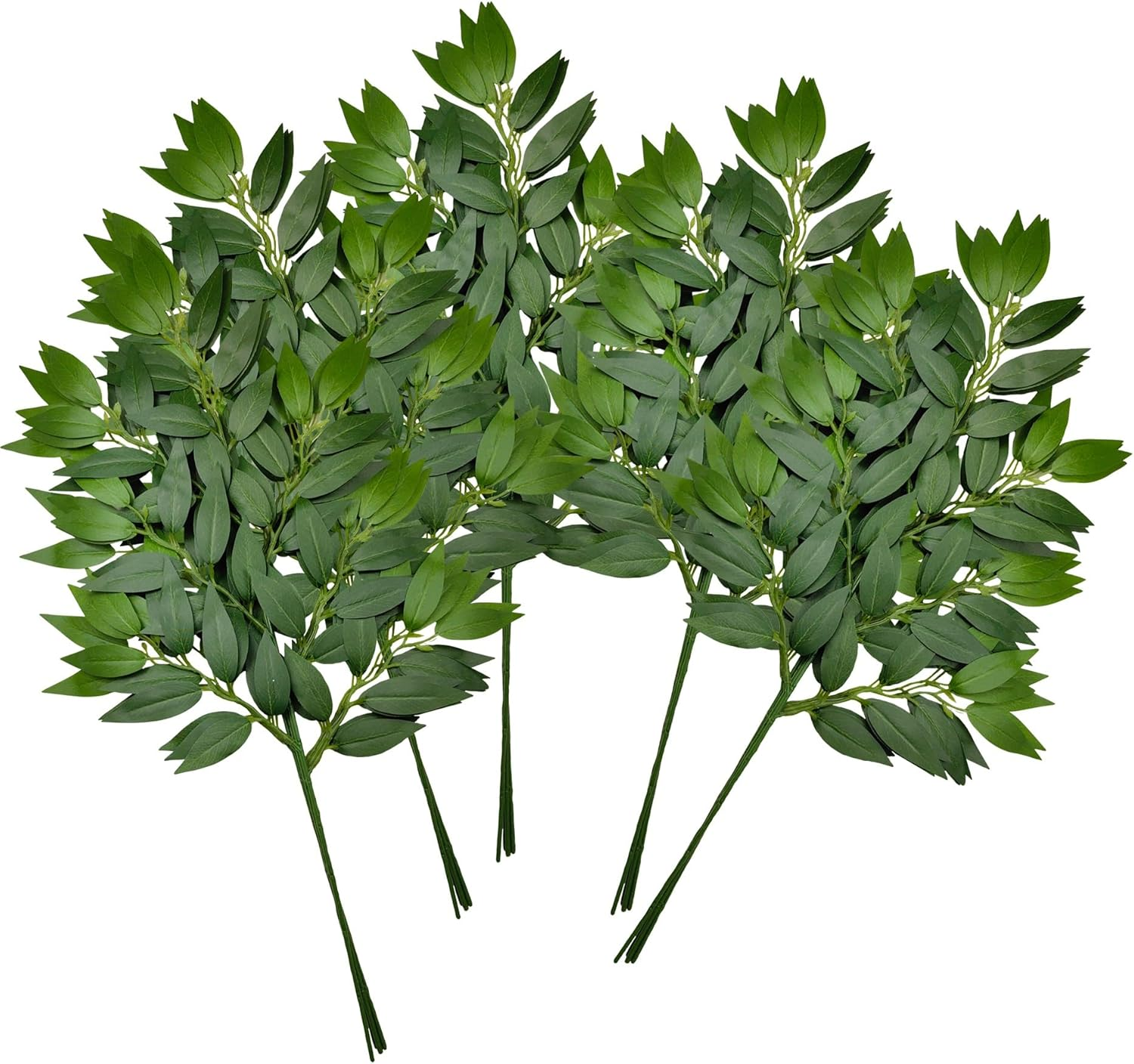 24Pcs Italian Ruscus Greenery Stems Artificial Silk Greenery Plants Spray for DIY Wedding Arch Bouquet Filler Table Centerpieces Home Decor