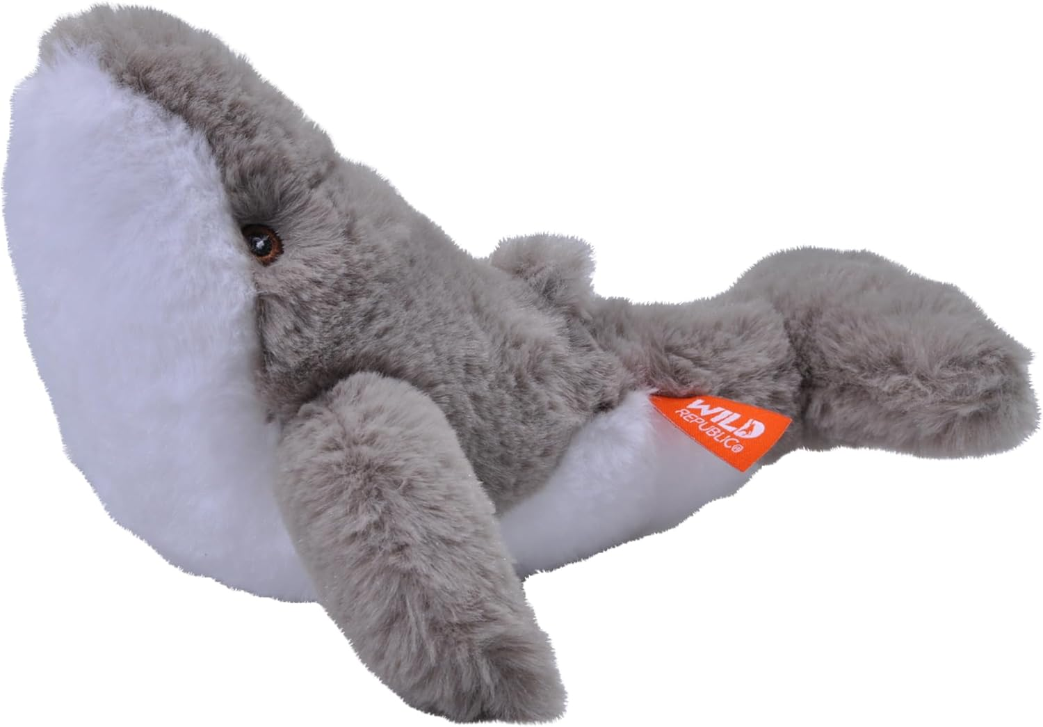 Wild Republic Ecokins Mini Humpback Whale Stuffed Animal 8 Inch, Eco Friendly Gifts for Kids, Plush Toy, Handcrafted Using 7 Recycled Plastic Water Bottles