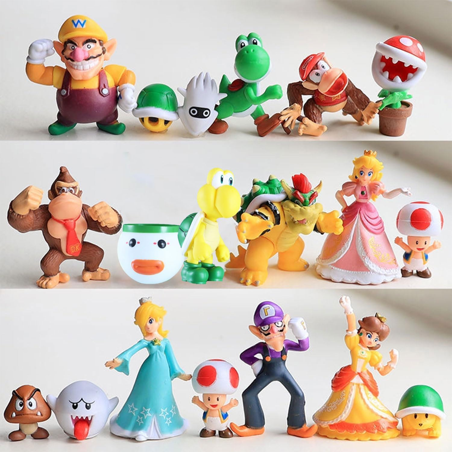 Pack of 18 Super Mario Cake Decorations, Birthday Decoration, Figures Set, Costume for Children, Party Cake Decoration image number 5
