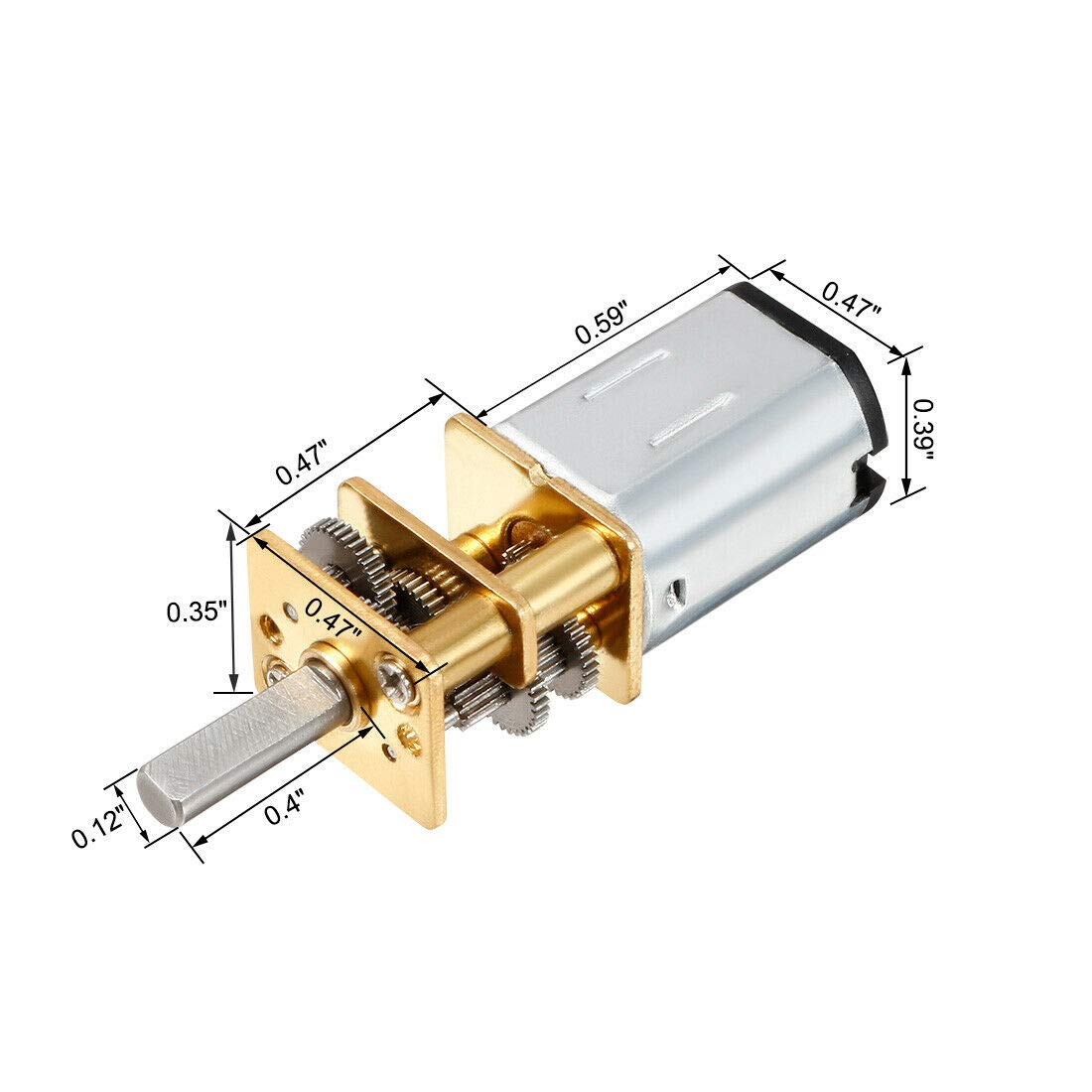 DC 6V 100RPM Speed Reduction Motor N20 3Mm Shaft Mini Metal Gearwheel Gear Motor with Full Metal Gearbox Micro Electric Motor for DIY Engine Toys(2 Pieces) image number 4