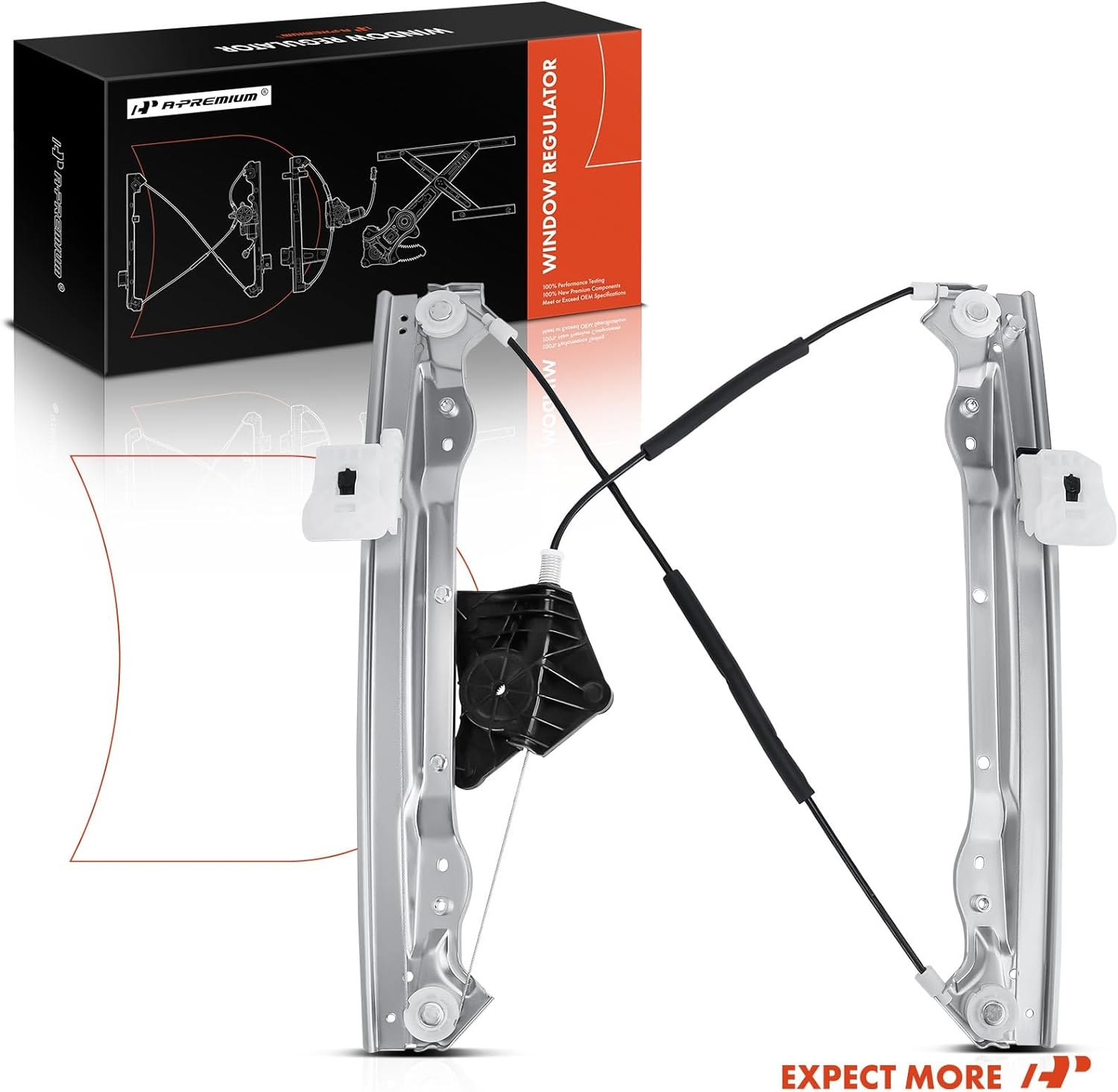 A-Premium Power Window Regulator without Motor for Dodge Avenger 2008-2010 Sedan Front Right Passenger Side image number 3