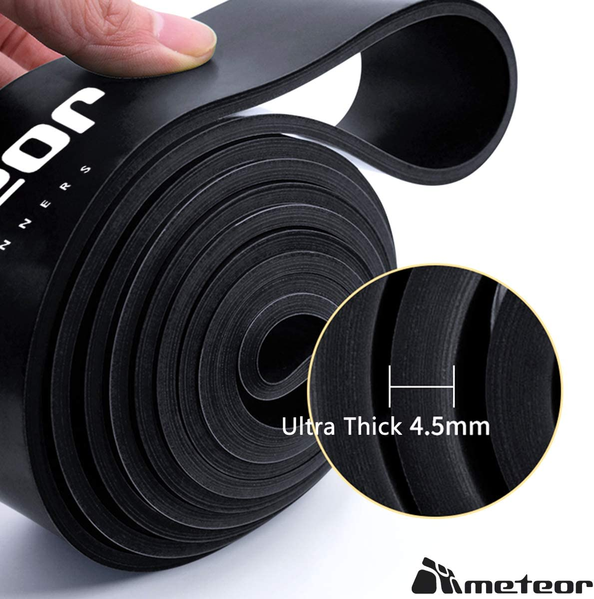 Meteor Essential Power Bands, Resistance Loop Set, Natural Latex Fitness Bands for Workout, Yoga, Weightlifting, Physical Therapy, Rehab, Bench Press, Dead Lift, Improve Mobility and Strength image number 4