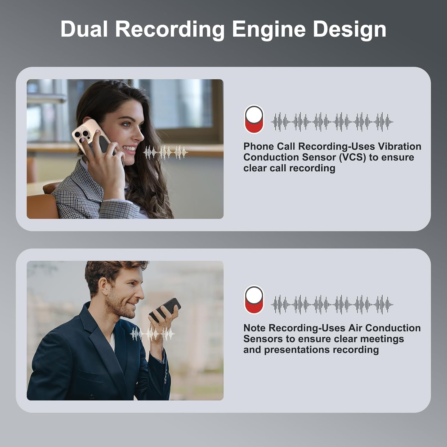 64GB Note Voice Recorder with Transcribe,Mind Mapping & AI Summary,Digital Voice Recorder with App,Audio Recorder for Lectures,Phone Calls,Meetings,Interviews Etc image number 3
