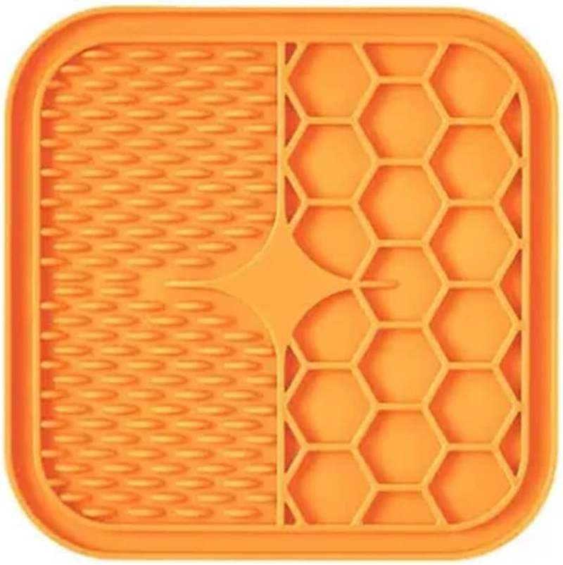 Silicone Pet Feeding Mat Slow Food Pads Dog Licking Pad Dispenser Plate AUSTOCK - Blue 21*21*1Cm image number 4