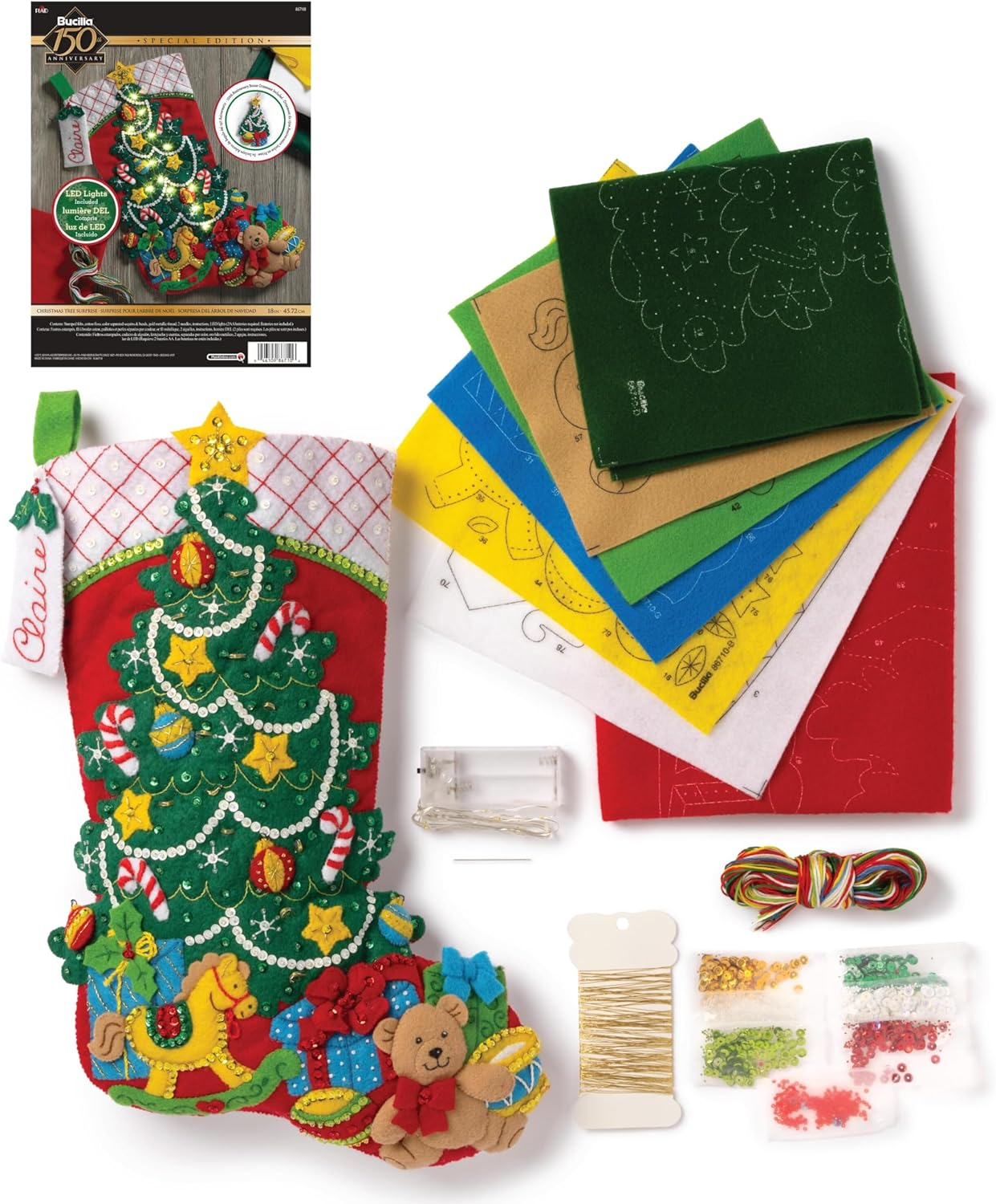 Bucilla Christmas Tree Surprise Stocking Kit image number 3