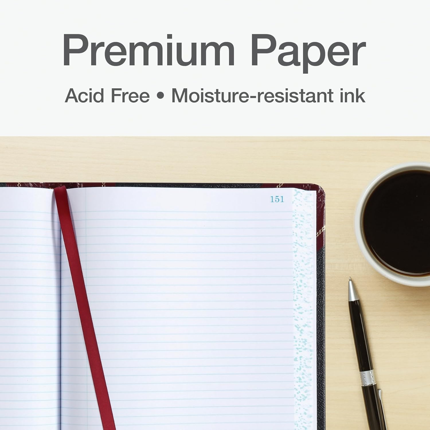 Boorum & Pease Record Book, Record Ruled, 10-3/8" X 8-1/8" Size, 300 Pages (21-300-R) image number 3