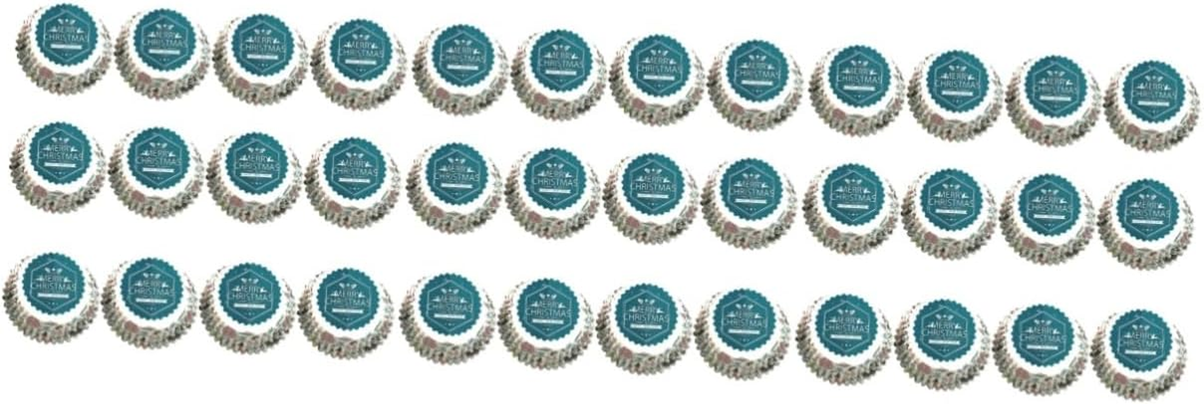 Abaodam 3Sets Christmas Theme Mini Dessert Cups Cupcake Wrappers Heat Resistant Oil Dessert Wraps for Wedding Birthday Party 100Pcs*3 image number 4