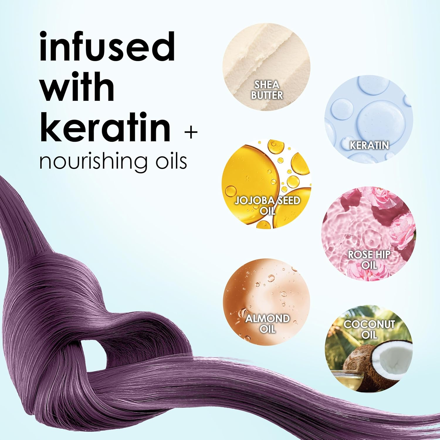 KERACOLOR Clenditioner for Brunettes PURPLE Dye, Semi Permanent Hair Color Depositing Conditioner, Cruelty-Free, 12 Fl Oz (Pack of 1) image number 2