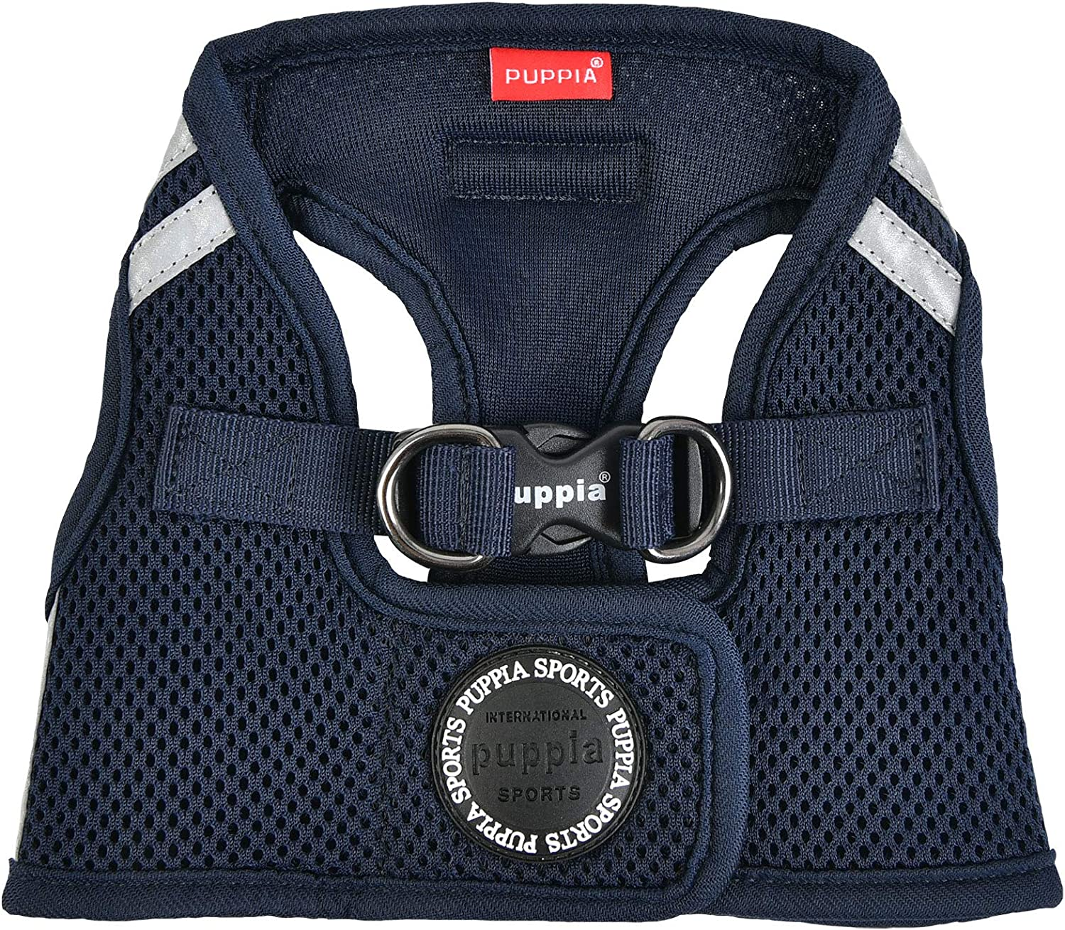 Puppia Soft Mesh Dog Vest Navy with Reflective Strips Small image number 3