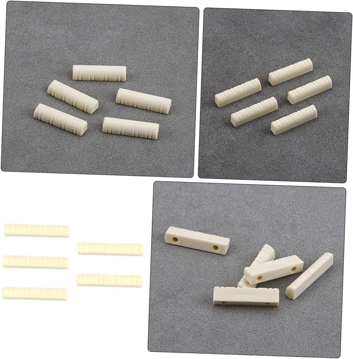 Ibasenice Guitar Bridge Nut 5Pcs Plastic 8-String Mandolin Nut Bass Musical Instrument Guitar Nut Blank image number 2