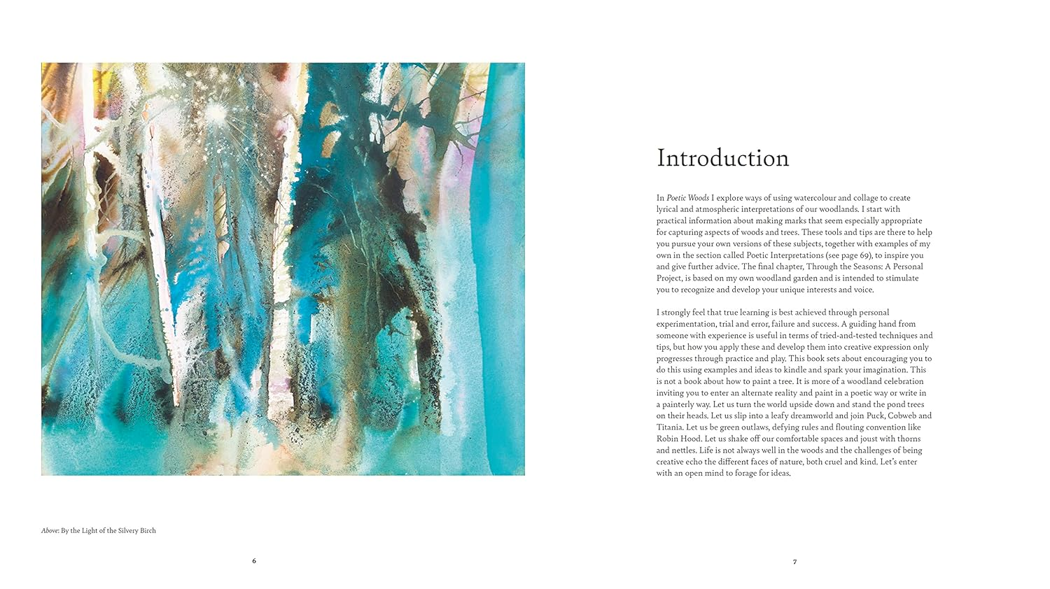 Poetic Woods: Experimental Watercolour and Collage image number 1