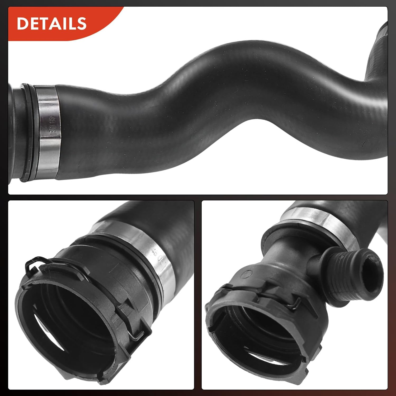 A-Premium Radiator Coolant Hose Front Compatible with BMW F10 528I 2009 2010 2011 2012 2013, 2.0L 3.0L 4.4L, Replace# 17127578399