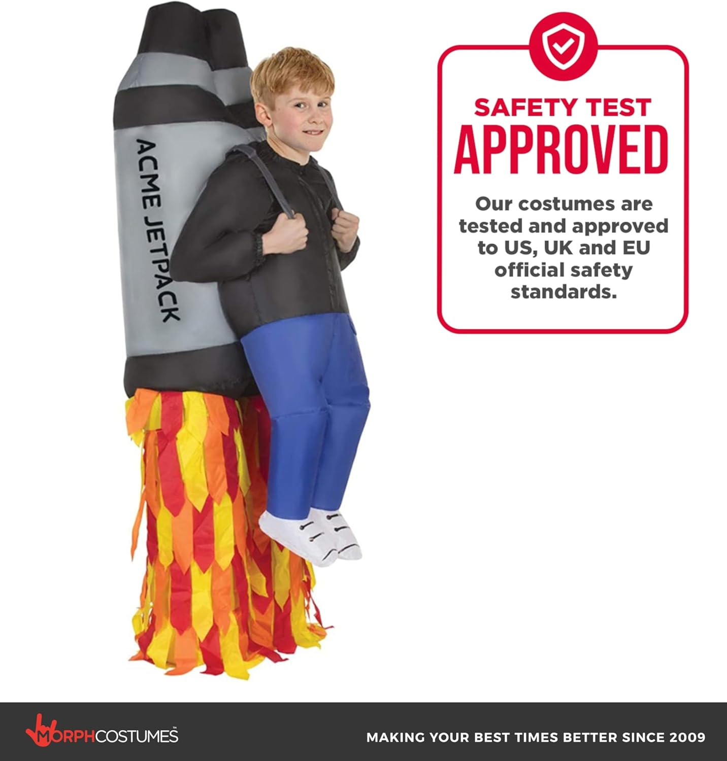 (One Size, Jet Pack) - Morph Costumes - Jet Pack Kids Inflatable Blow up Fancy Dress Costume - One Size image number 2