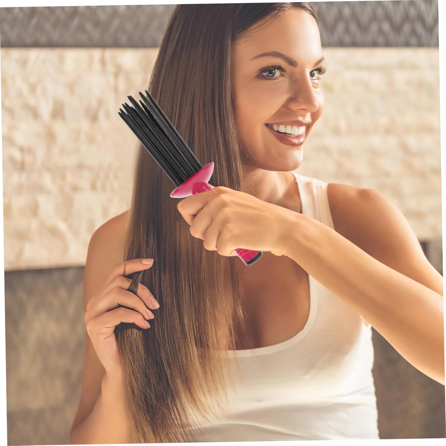 Generic Hair Tool Set for Curly Hair Curling Comb Roller Comb for round Curls Hair Bun Maker Styling image number 5