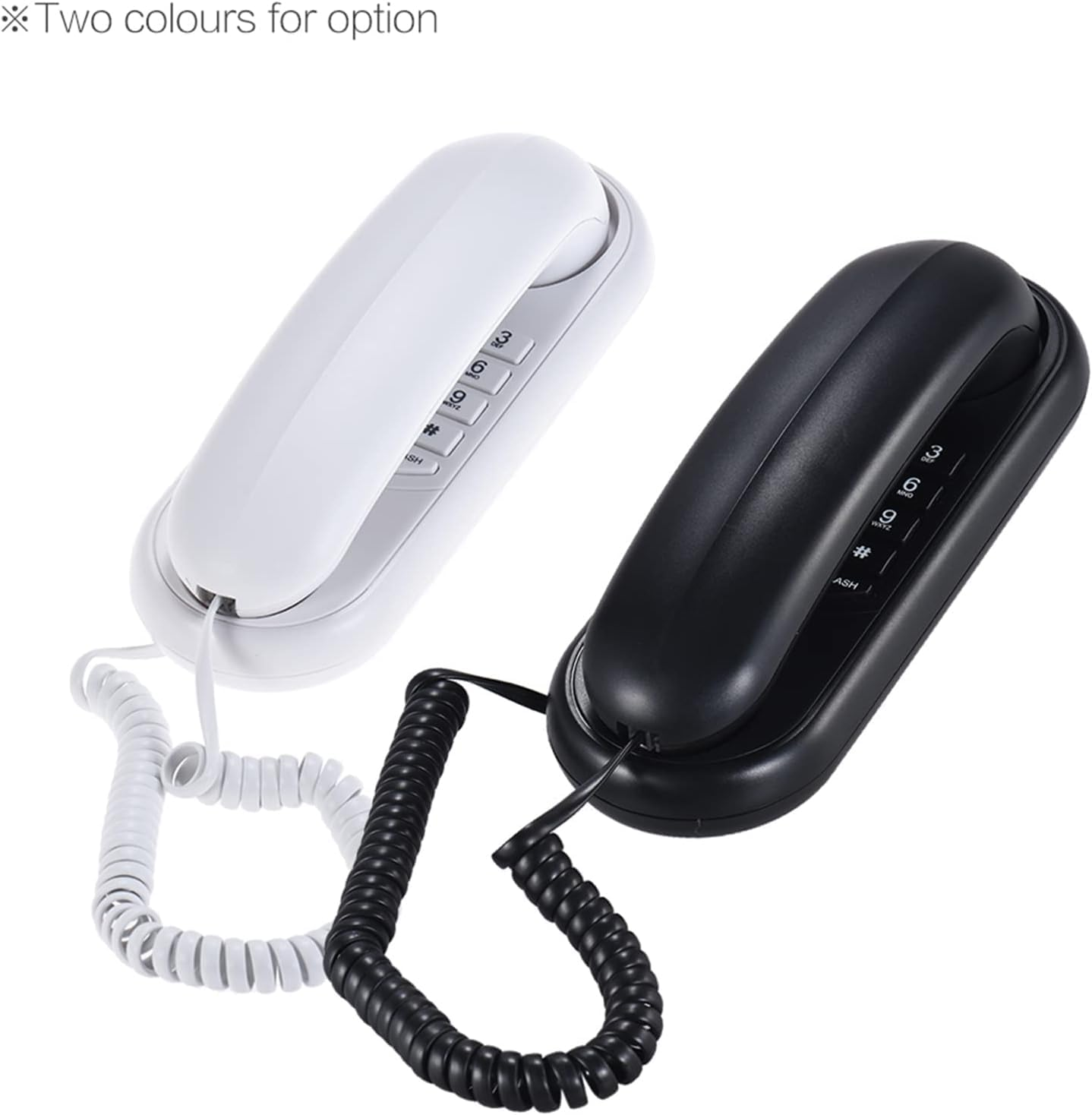 Domary Portable Corded Telephone Phone Pause/Redial/Flash Wall Mountable Base Handset for House Home Call Center Office Company Hotel image number 4