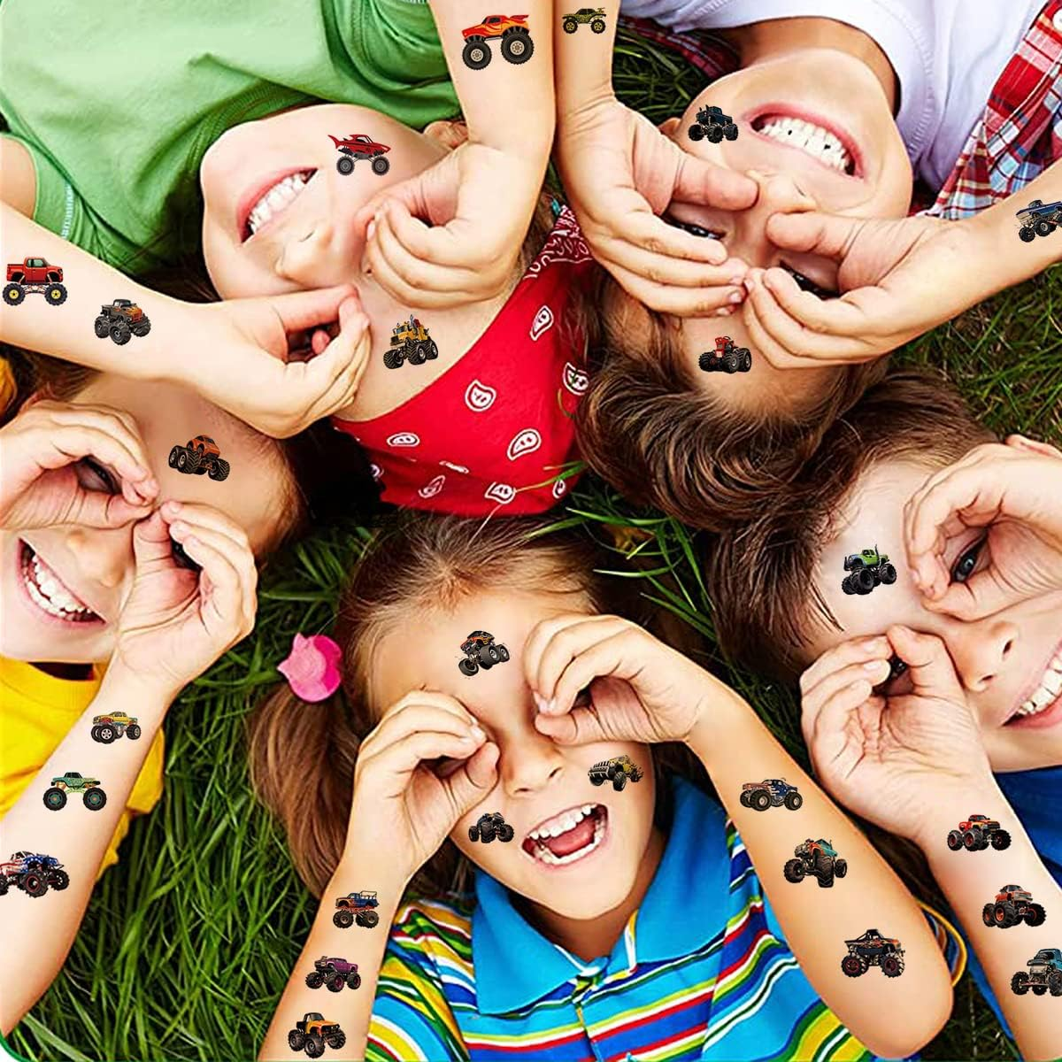 20 Sheets Monster Truck Temporary Tattoos for Kids, Monster Truck Party Supplies Decorations Cool Car Fake Tattoos Sticker Monster Truck Party Favors for Kids Boys Girls Teens Party Game Gifts image number 4