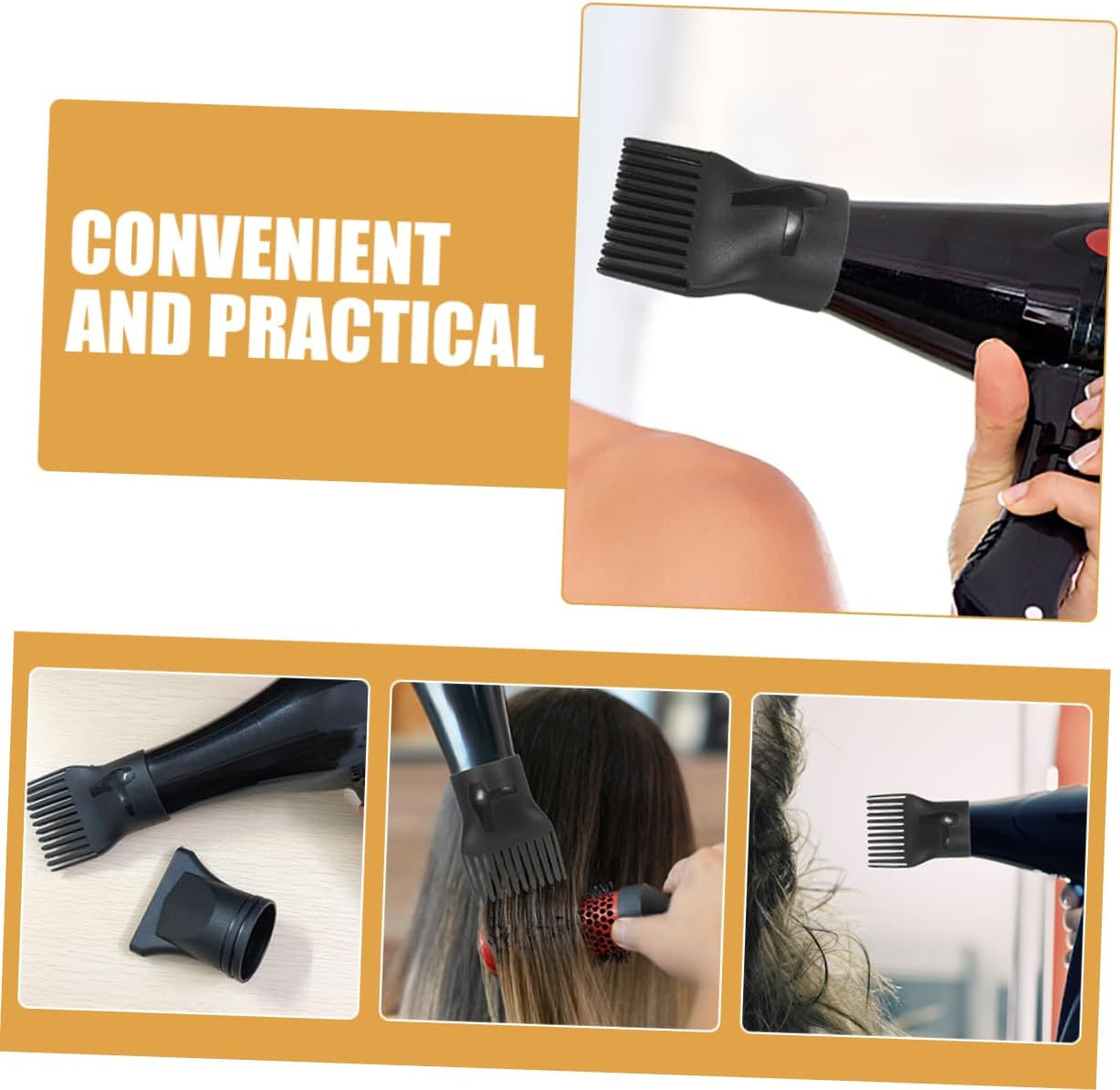 15Pcs High-Temperature Hair Dryer Diffuser Comb Attachments Blow Dryer Nozzle for Professional Styling Compatible Hair Types Home and Salon Use image number 1