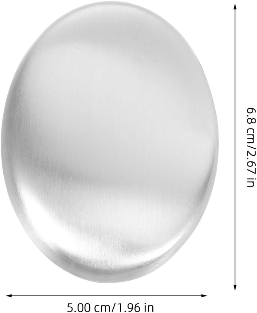 Stainless Steel Odor Removing Soap Bars 2Pcs Metal Soap for Fish and Garlic Smell Removal Kitchen Hand Cleaning Gadget for Home Use image number 4