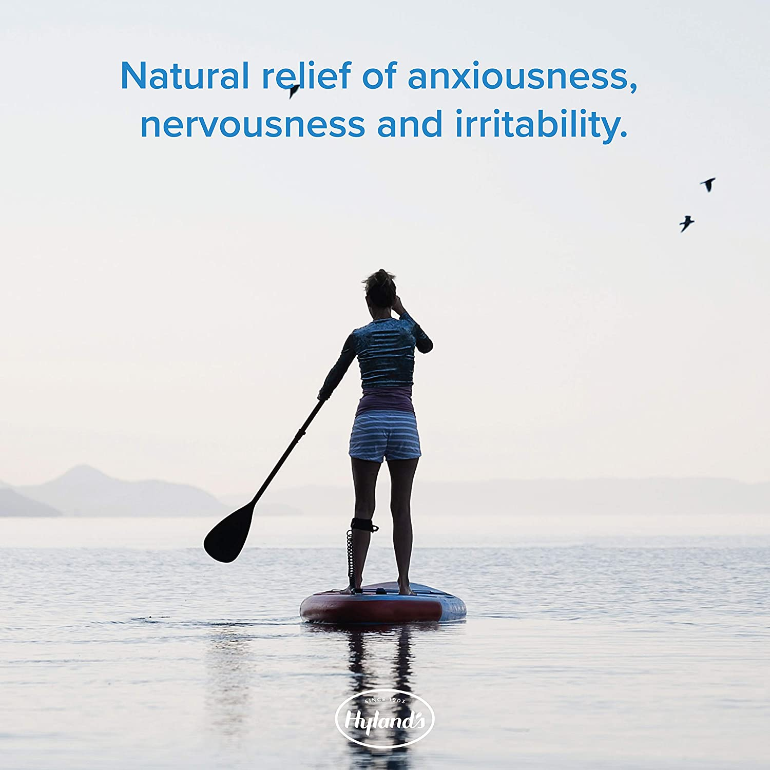 Hyland'S Calm Tablets, Anxiety and Stress Relief Supplement, Natural Relief of Anxiousness, Nervousness, and Irritability, 50 Count image number 4