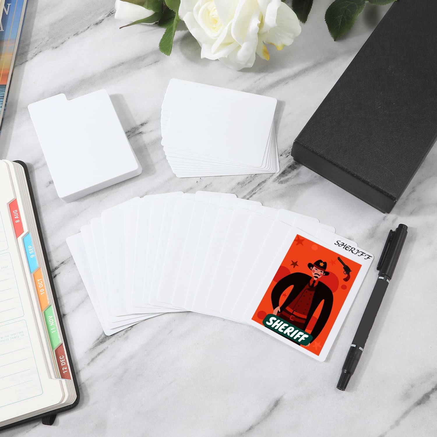 100Pcs Collectible Card Dividers, 2.7X3.8 Inch Plastic Divider Cards Separators Trading Card Organizer Reusable Card Sorting Dividers for Games Sports Supplies image number 3