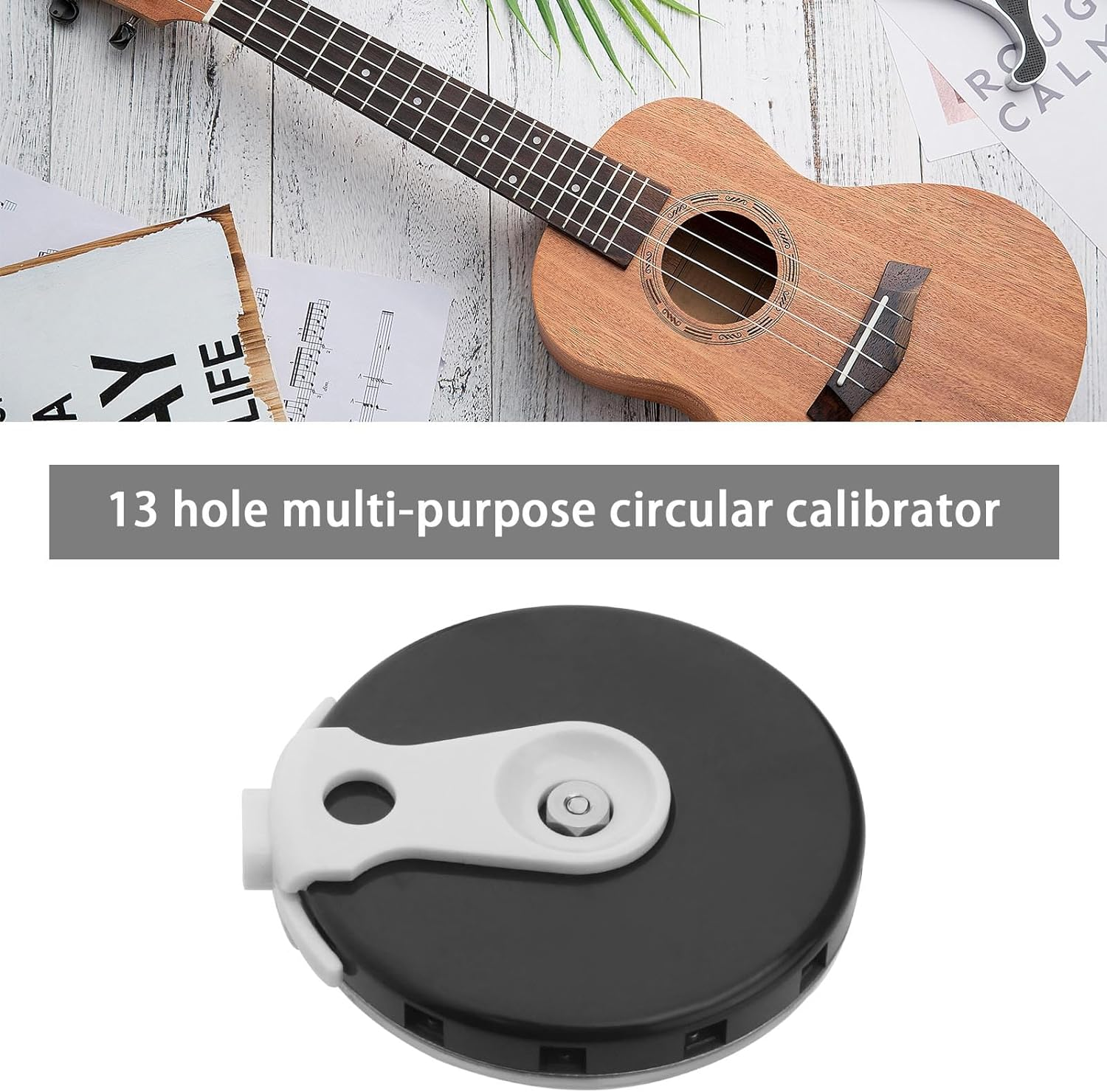 SING F LTD 13 Tone Pitch Pipe Tuner F-F Pitch Pipe Tuning Devices Circular Pitch Pipe Tuner Chromatic Pitch Tuner for Violin Ukulele Guitar Mandolin Banjo Bass image number 1
