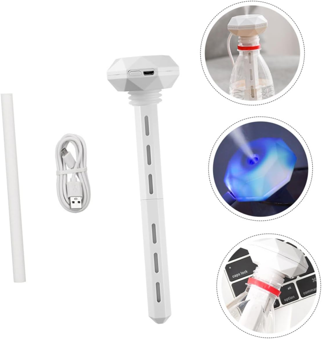 Homoyoyo 1Set USB Donut Humidifier Bar for Home and Office Capacity Aromatherapy Diffuser Humidifying Device for Bedroom Elegant Design image number 6