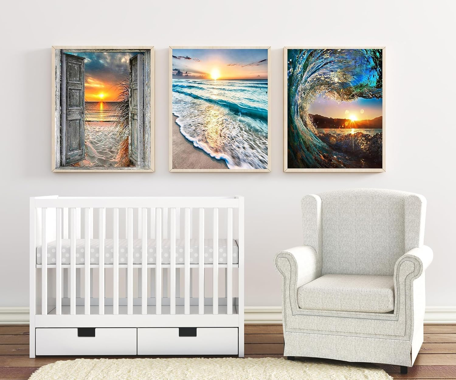 6 Pack Diamond Painting Kits for Adults, 5D Beach Diamond Art Kits for Beginners, DIY Full Drill Paint with Diamond Gem Art, Home Wall Decor 12 X 16 Inch image number 2