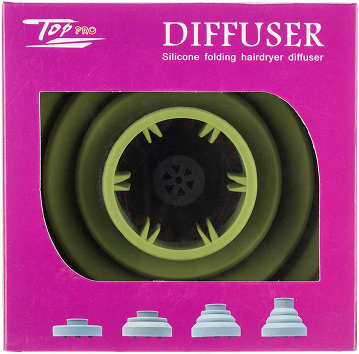 Foldable Silicone Diffuser - Ionic Travel Attachment for Quick Drying, Lightweight & Portable Salon Styling Accessory image number 1