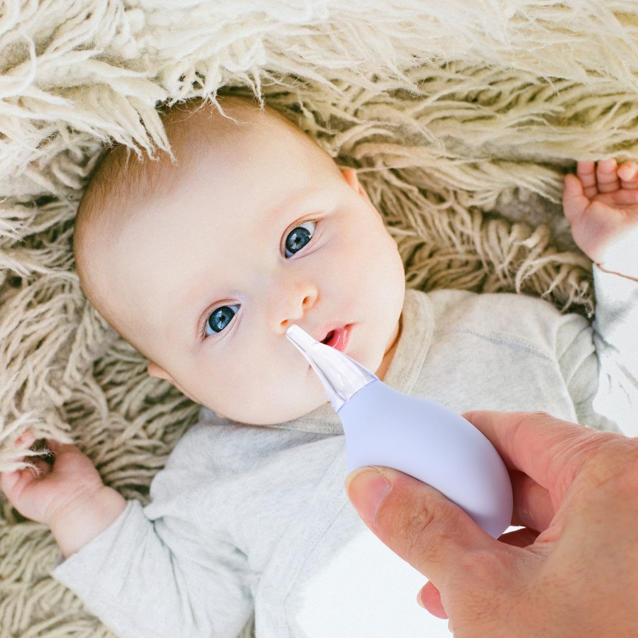 Manual Baby Nose 6Pcs Newborn Nasal Nose Cleaner Silicone Baby Nasal Set Practical Snot Cleaner and Suction for Infants, Safe and Easy to Use, Ideal for Health & Care image number 2