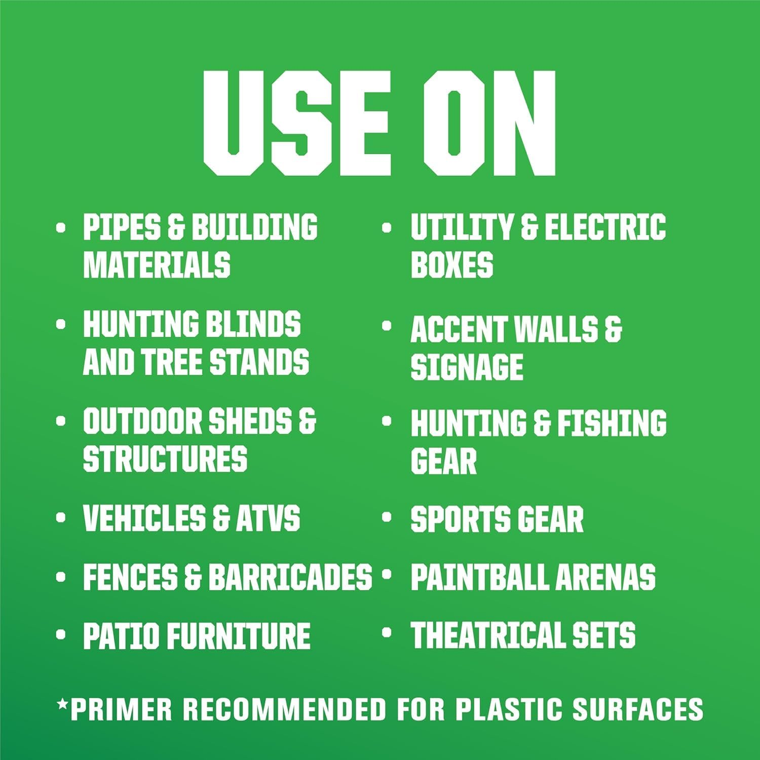 Rust-Oleum Camouflage Spray Paint 340G - Khaki, Flat Non-Reflective Finish, Multi-Surface for Metal, Wood & Masonry &ndash; Fast-Drying for Durable Outdoor Use - Camouflage image number 5