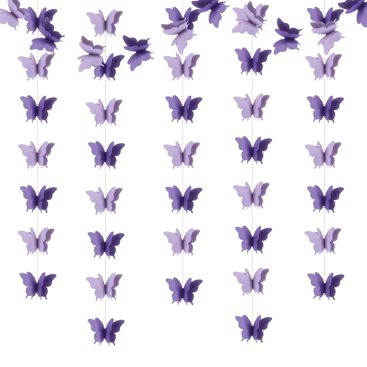 Butterfly Decorations, Butterfly Birthday Decorations for Wedding Baby Shower Birthday Party Decorations Iridescent (Purple) image number 4