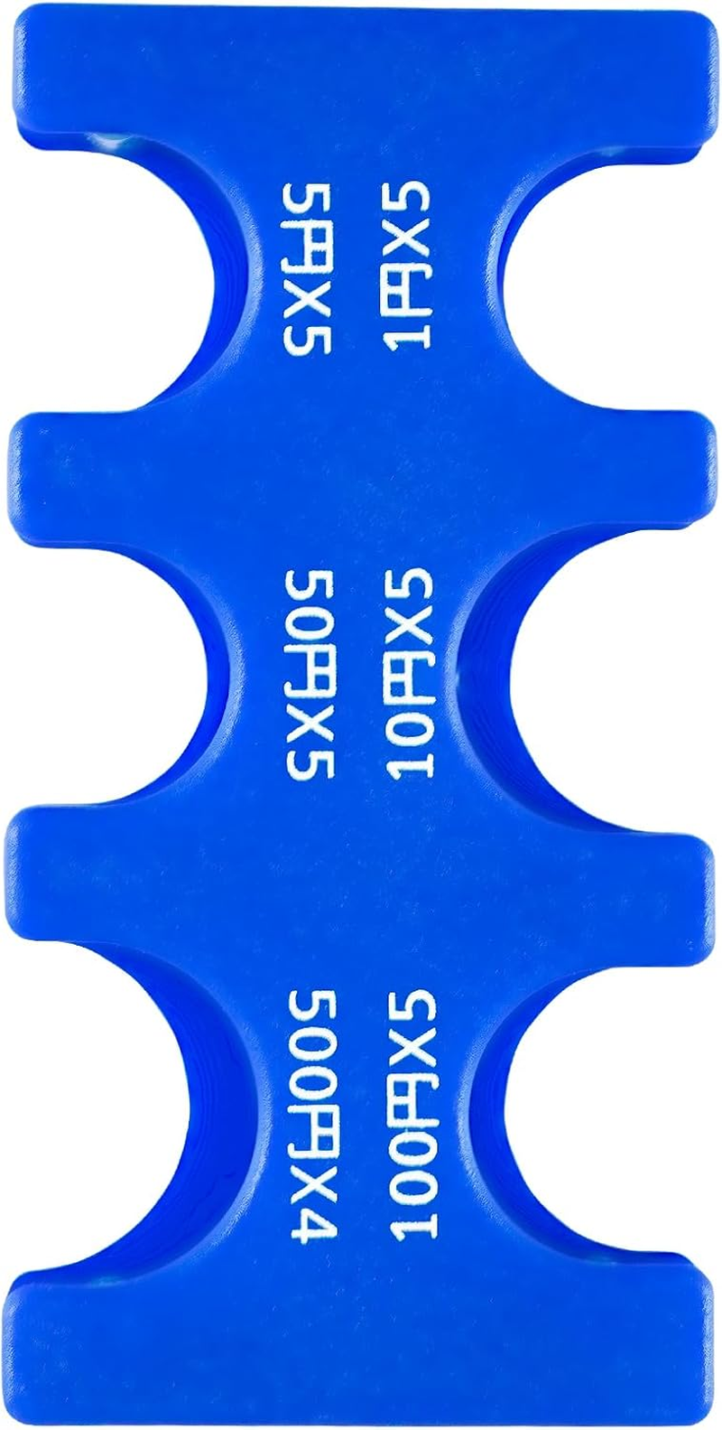 Japanese Yen Coin Holder Hard Case Organizer and Storage for Coins Rectangle JPY Coin Organiser and Dispenser, Plastic Coin Sorter Wallet (Blue) image number 5