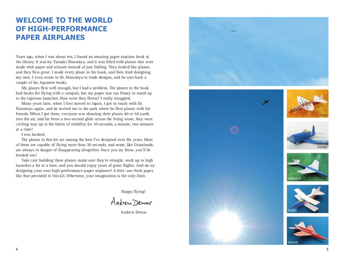 High-Performance Paper Airplanes Kit: 10 Pre-Cut, Easy-To-Assemble Models: Kit with Pop-Out Cards, Paper Airplanes Book, & Catapult Launcher: Great for Kids and Parents!