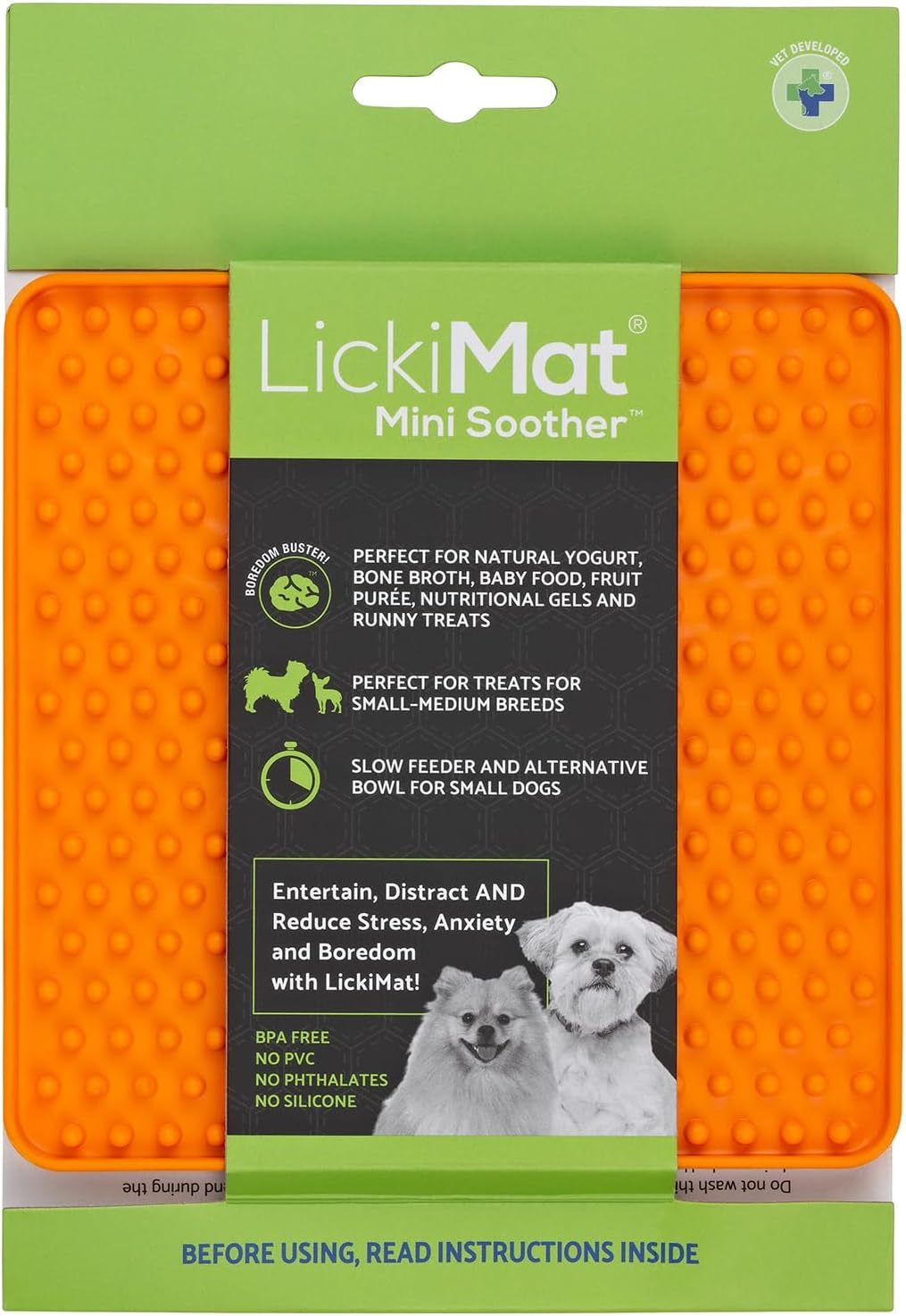 Lickimat Mini Classics - Interactive Pet Feeding Mat for Dogs, Slow Feeder with Modern Design, Enrichment for Family Bonding and Anxiety Relief image number 4